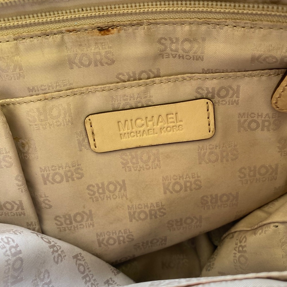 Michael Kors Tote Women Large Brown Signature Logo Fulton Shoulder Bag Monogram - Picture 9 of 11